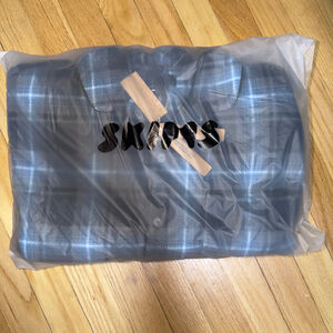 Unisex SKIMS Fleece Plaid Pajama Set M Glacier Plaid SKU687